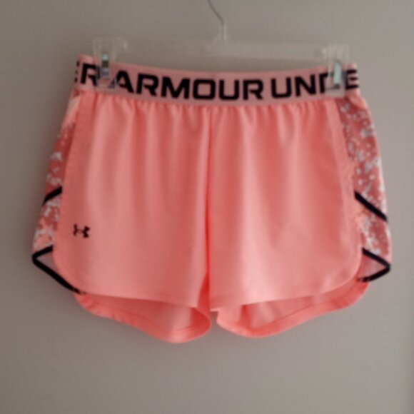 'UNDER ARMOUR' Loose Shorts Size SM/P/CH Neon Orange EUC - Picture 1 of 11